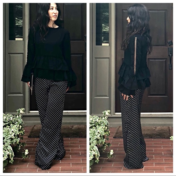 ✨LAST ONE ✨Wide leg polka dot palazzo pants - Picture 6 of 8